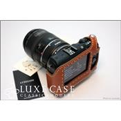 Etui Luxecase en cuir d'Italie Tan Brown pour Canon EOS/M