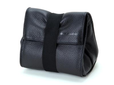 Pochette de rangement Artisan & Artist ACAM-77 en cuir noir