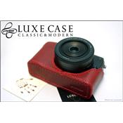Etui Luxecase en cuir d'Italie rouge pour Canon EOS/M