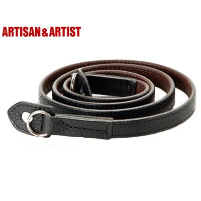 Courroie en cuir noir Artisan & Artist ACAM-280L (version longue)