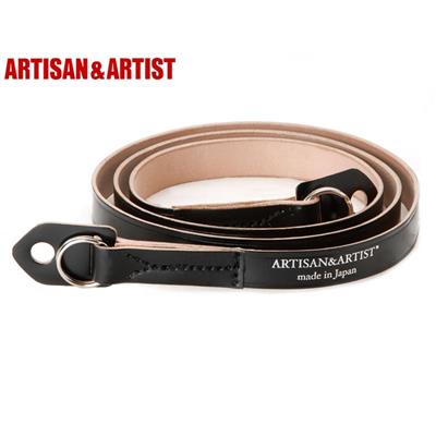 Courroie en cuir noir Artisan & Artist ACAM-262