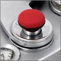 Petit Soft button convexe rouge Match Technical avec joint torique 