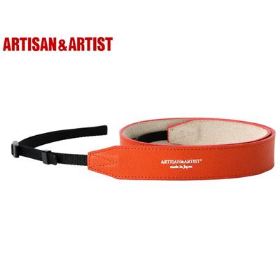 Courroie large en cuir orange Artisan & Artist ACAM-600