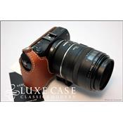 Etui Luxecase en cuir d'Italie Tan Brown pour Canon EOS/M