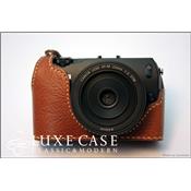 Etui Luxecase en cuir d'Italie Tan Brown pour Canon EOS/M