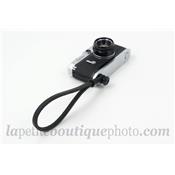 Dragonne Gordy's strap en cuir noir, laçage noir